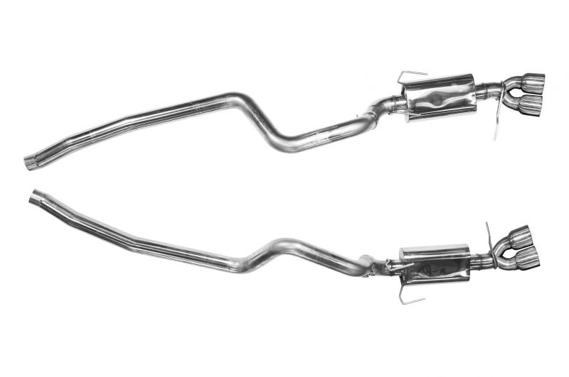 Ford Mustang Performance Exhaust - Kooks Headers - KSH Catback Exhaust, 2-3/4in. x 3in. Cat-Back, Kooks Polished Stainless Oval Mufflers, 4in. Slash Cut Polished Stainless Quad Tips - `13-`14